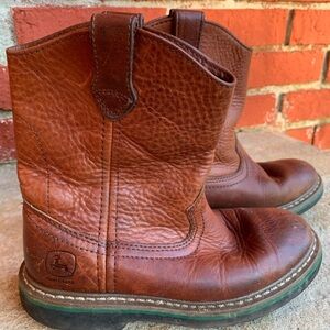 JOHN DEERE BOY'S LEATHER BOOTS SIZE 1